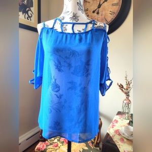 Dots sheer blouse  sz m